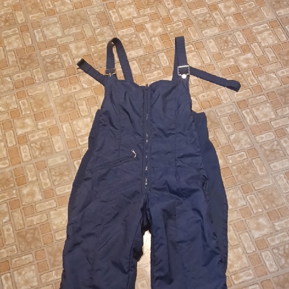 Obermeyer Dark Blue One Piece Snow Bibs Ski Pants Snowboarding Ware Vintage - Picture 1 of 4